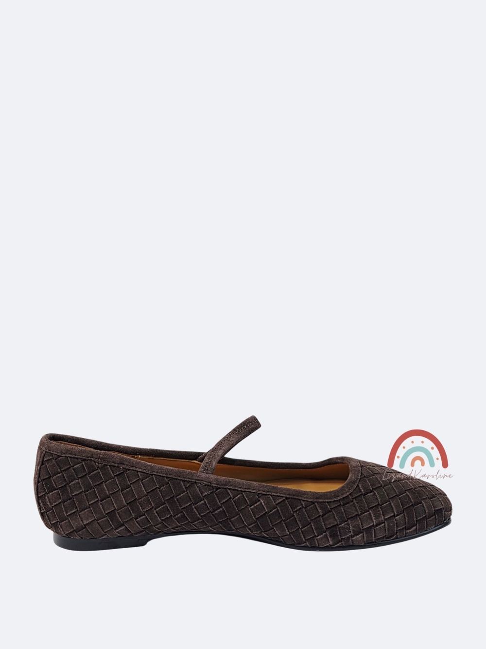 New! Madewell The Greta Ballet Flat in Woven Suede Dark Roast 9.5 - Picture 7 of 16